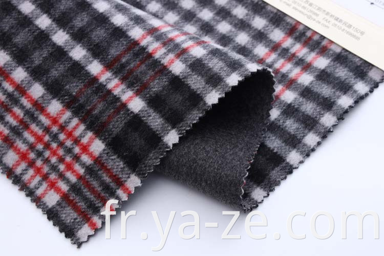 Vendre à chaud Vérification à double face en tweed plaid ennecece en laine de laine de laine de laine fabricant de jupe boucle tissu d'hiver